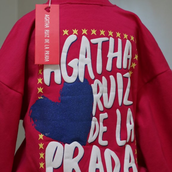 Agatha Ruiz De La Prada pink sweat top NWT - Picture 3 of 3